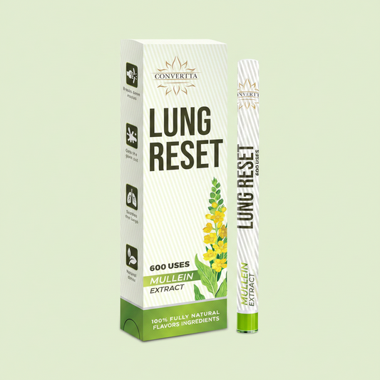 CONVERTTA™ Lung Detox Mullein Diffuser Pen | Natural Mullein Leaf | Lung Health & Detox | Herbal Mullein Diffuser Pen 600 Uses