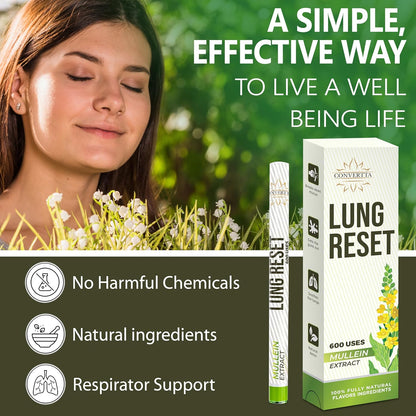 CONVERTTA™ Lung Detox Mullein Diffuser Pen | Natural Mullein Leaf | Lung Health & Detox | Herbal Mullein Diffuser Pen 600 Uses