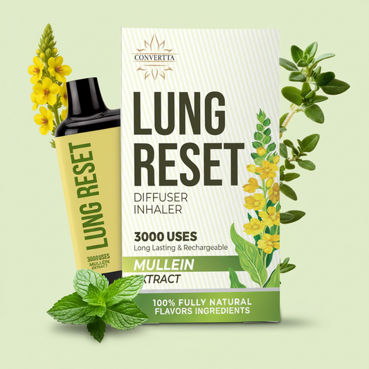 Lung Detox Rechargeable Mullein Diffuser Pen | Natural Mullein Leaf | Lung Health & Detox | Herbal Mullein Diffuser Pen 3000 Uses