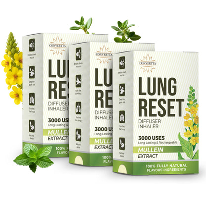 Lung Detox Rechargeable Mullein Diffuser Pen | Natural Mullein Leaf | Lung Health & Detox | Herbal Mullein Diffuser Pen 3000 Uses